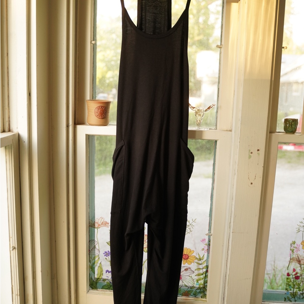 Sleek Black Sleeveless Jumpsuit